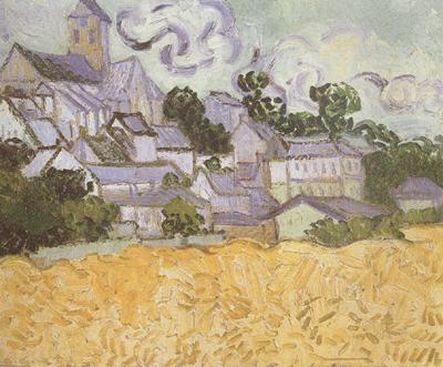 Vincent Van Gogh View of Auvers with Church (nn04) oil painting image